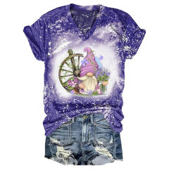 Lavender Cactus V-neck T-shirt